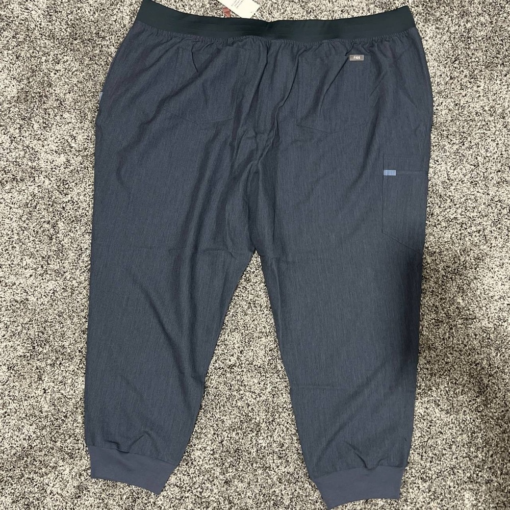 FIGS Zamora Jogger Scrub Pants Women's Heather Denim NWT 3XLP - Picture 2 of 7